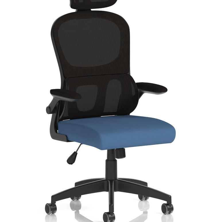 Iris Task Operator Mesh Back Fabric Seat With Headrest