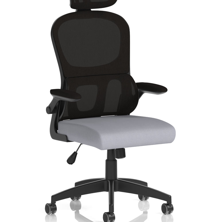 Iris Task Operator Mesh Back Fabric Seat With Headrest