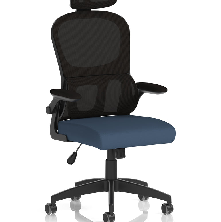 Iris Task Operator Mesh Back Fabric Seat With Headrest