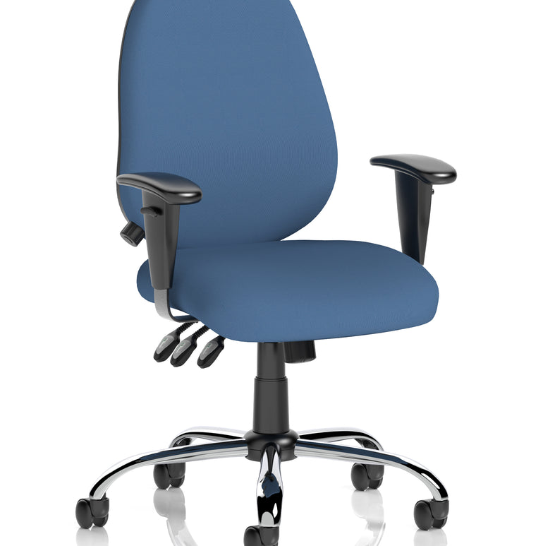 Lisbon Medium Back Task Operator Office Chair with Height Adjustable Arms
