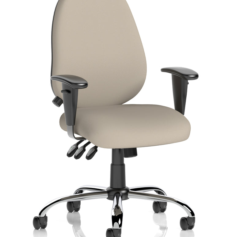 Lisbon Medium Back Task Operator Office Chair with Height Adjustable Arms