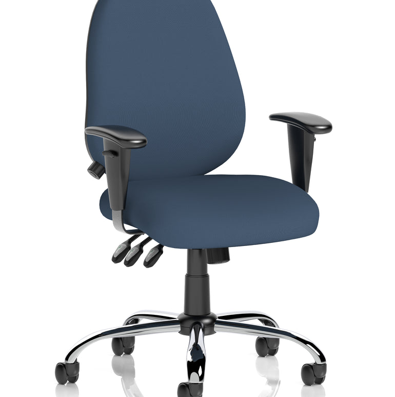 Lisbon Medium Back Task Operator Office Chair with Height Adjustable Arms