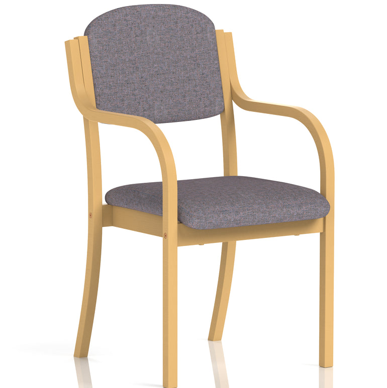 Madrid Wooden Frame Visitor Chair with Arms