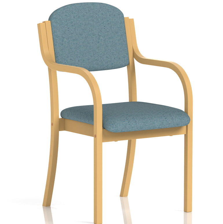 Madrid Wooden Frame Visitor Chair with Arms