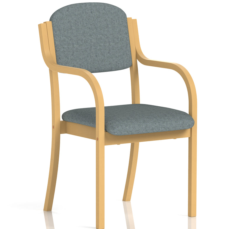 Madrid Wooden Frame Visitor Chair with Arms