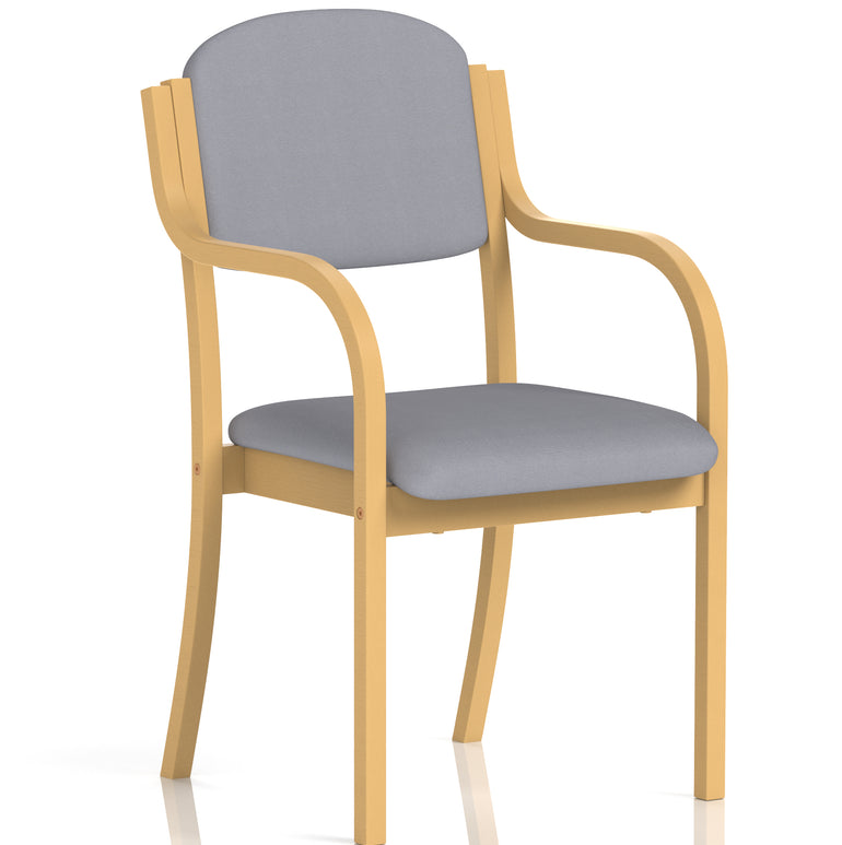 Madrid Wooden Frame Visitor Chair with Arms