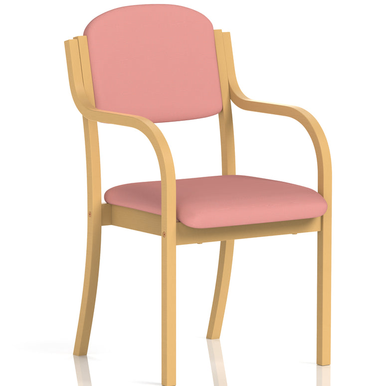 Madrid Wooden Frame Visitor Chair with Arms