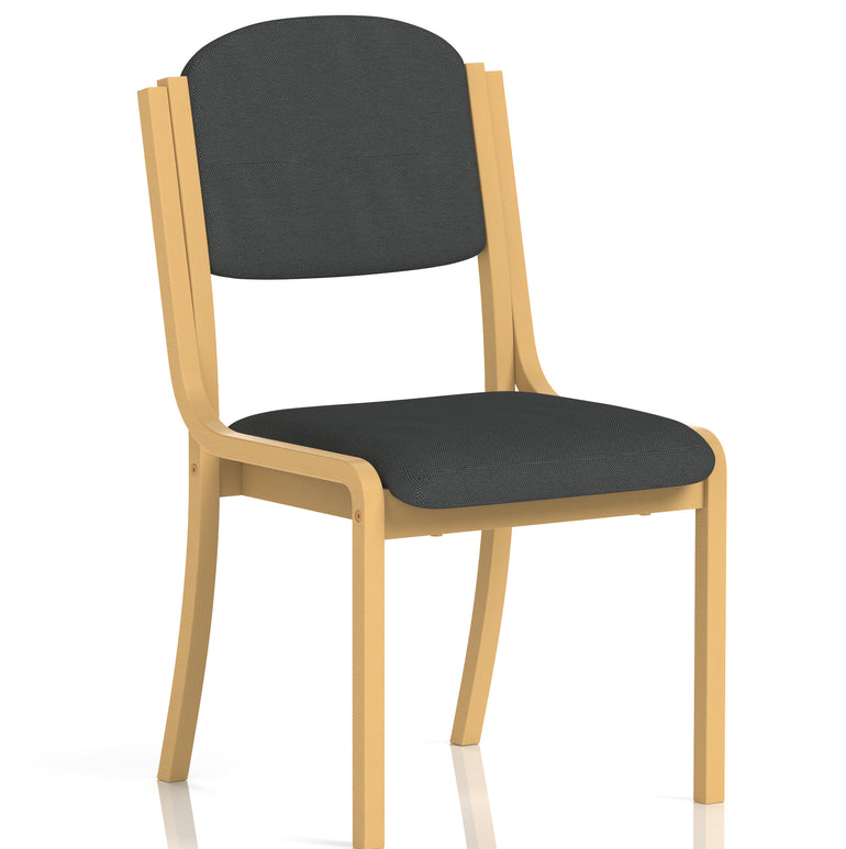 Madrid Wooden Frame Visitor Chair with Arms