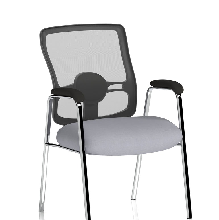 Portland Medium Mesh Back (Straight Leg) Visitor Chair with Arms