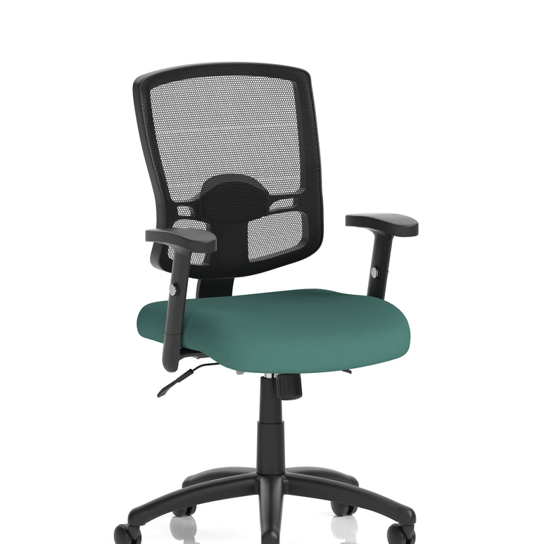 Portland II Medium Mesh Back Task Operator Office Chair with Arms