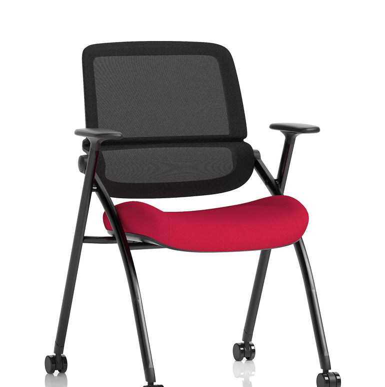 Capra Mesh Back Folding Office Training Chair With Sliding Arms