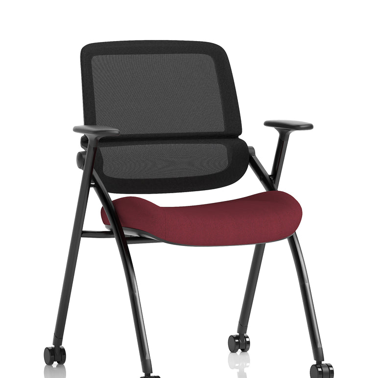 Capra Mesh Back Folding Office Training Chair With Sliding Arms