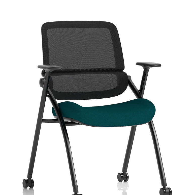 Capra Mesh Back Folding Office Training Chair With Sliding Arms