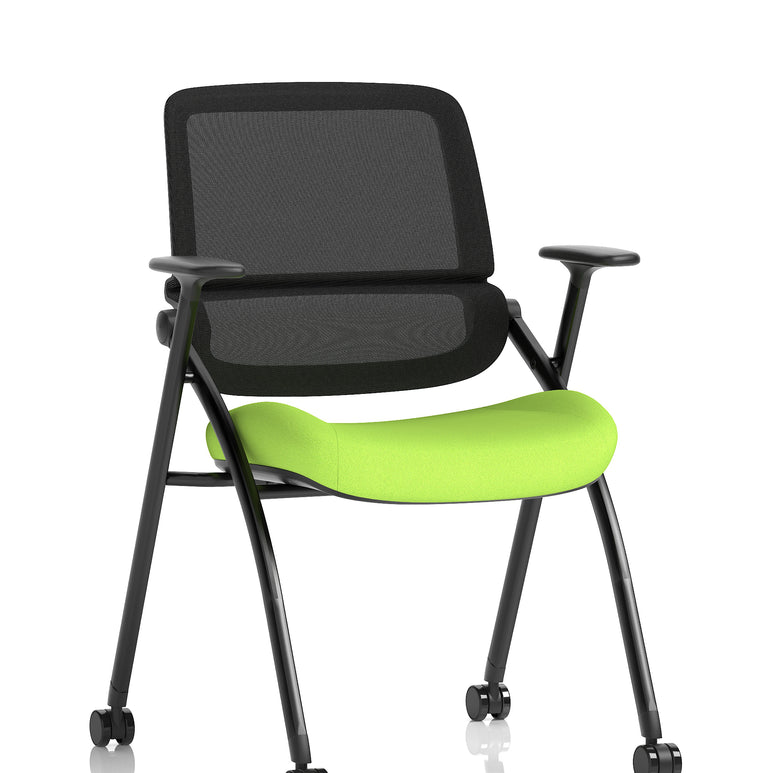Capra Mesh Back Folding Office Training Chair With Sliding Arms