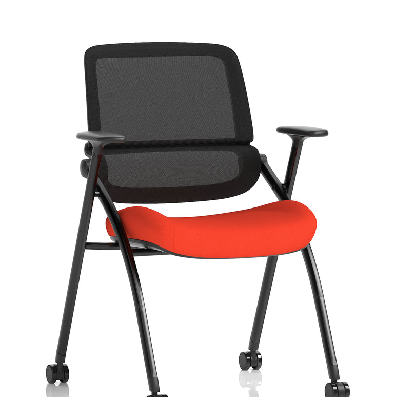 Capra Mesh Back Folding Office Training Chair With Sliding Arms