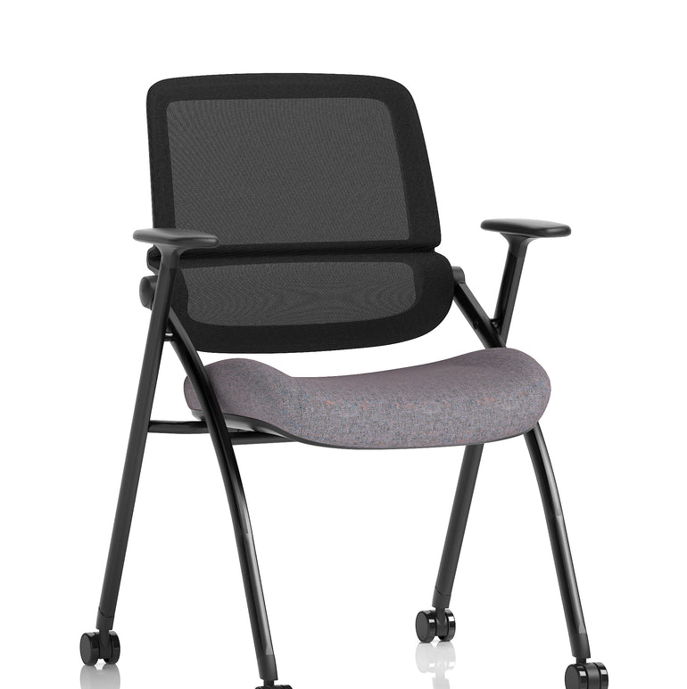 Capra Mesh Back Folding Office Training Chair With Sliding Arms