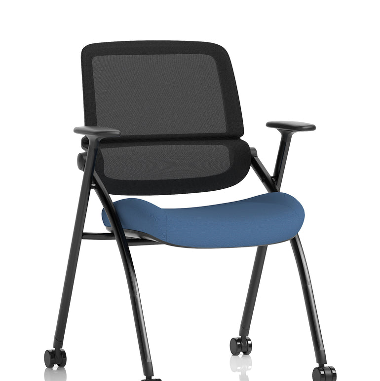 Capra Mesh Back Folding Office Training Chair With Sliding Arms