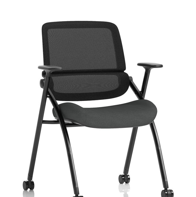 Capra Mesh Back Folding Office Training Chair With Sliding Arms