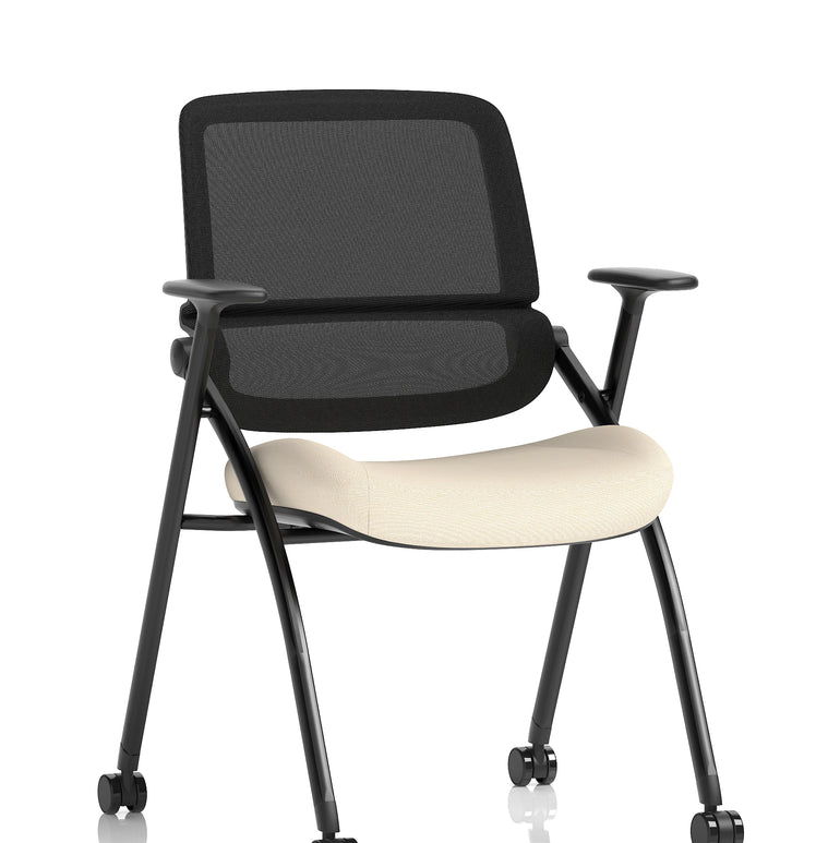 Capra Mesh Back Folding Office Training Chair With Sliding Arms