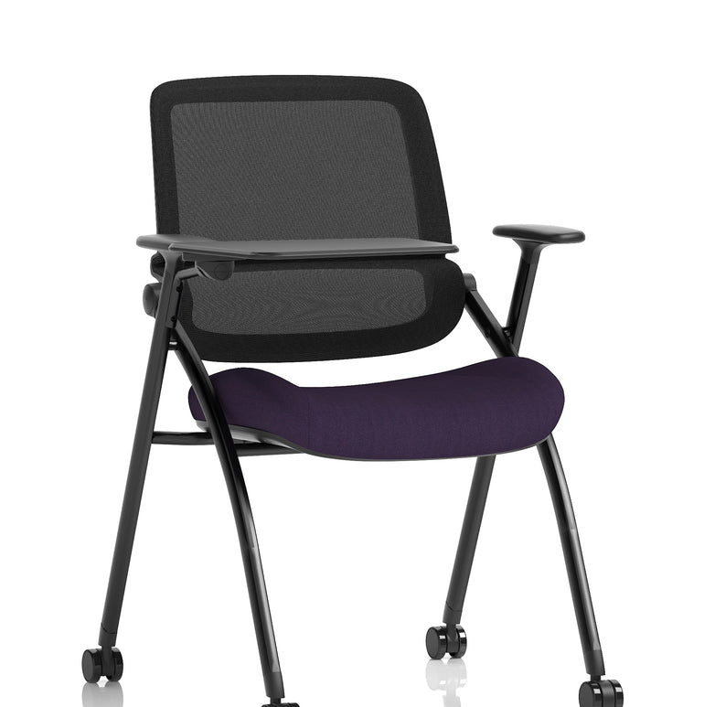 Capra Mesh Back Folding Office Training Chair With Sliding Arms