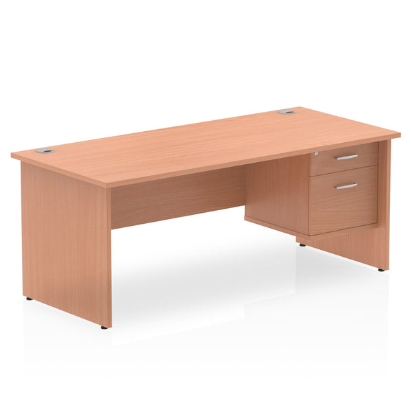 OE - Impulse 1800mm Panel End Straigh Desk With Single Fixed Pedestal