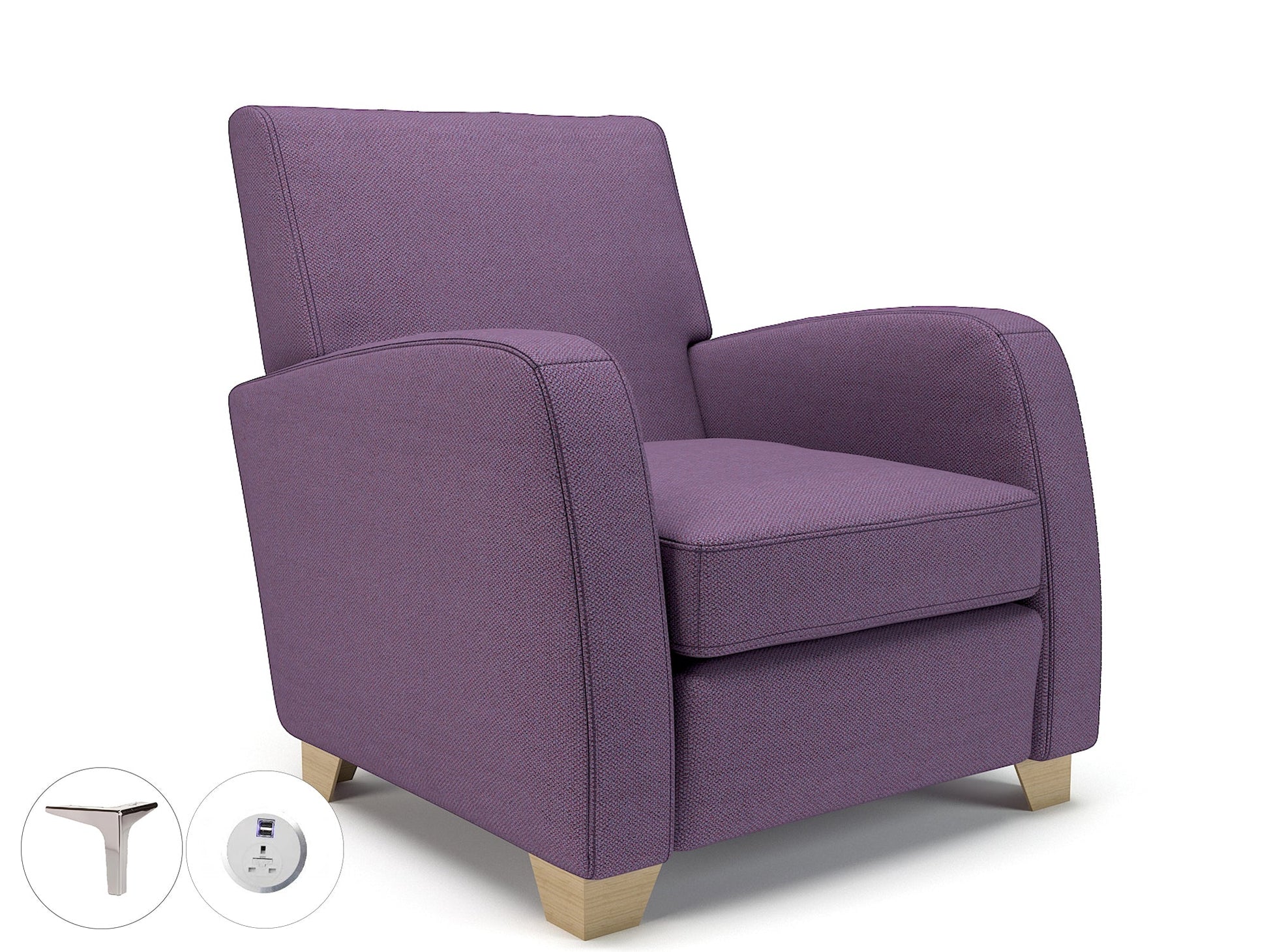 Wynne 81cm Wide Armchair in Camira Era Fabric