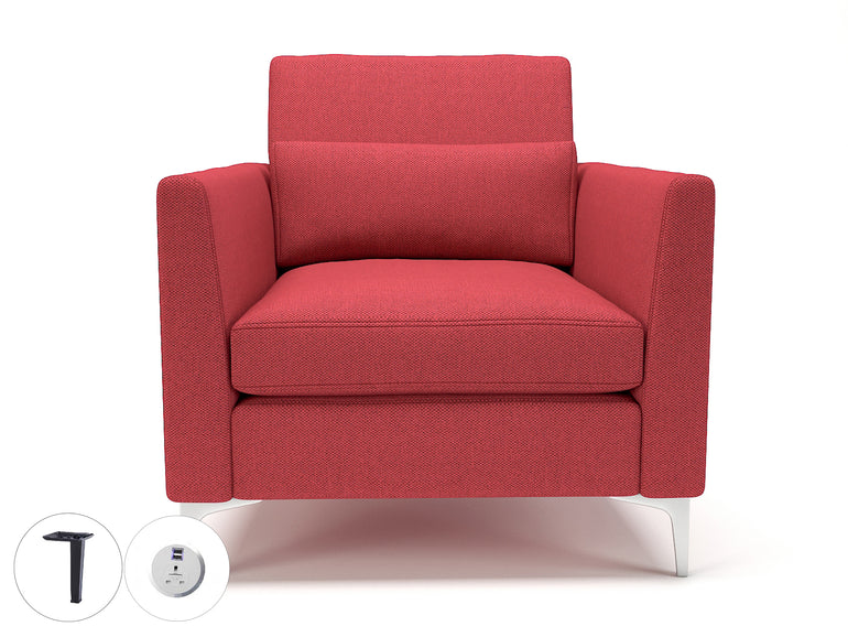 Roselle 90cm Wide Armchair in Camira Era Fabric with Socket