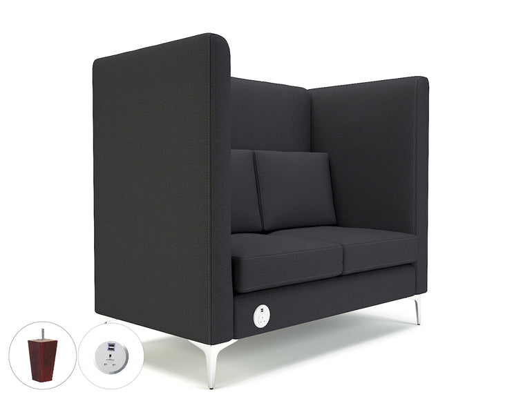 Altus 128cm Wide Privacy Booth in Warwick Dolly Fabric with Socket