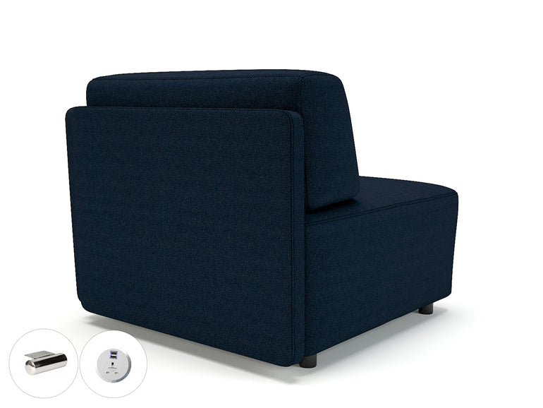 Loomis 87cm Wide Corner Unit in Camira Era Fabric with Socket