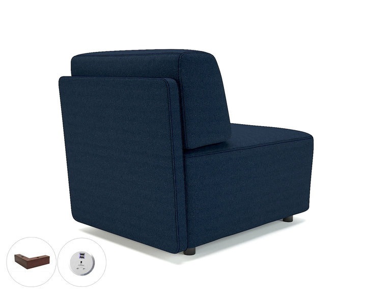 Loomis 65cm Wide Modular Unit in Camira Era Fabric with Socket