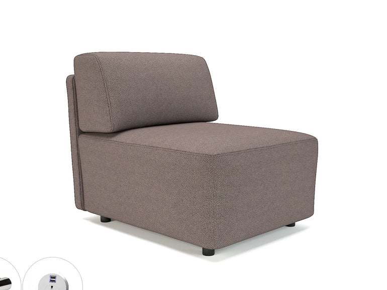 Loomis 65cm Wide Modular Unit in Camira Era Fabric with Socket