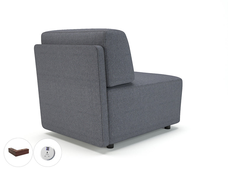 Loomis 65cm Wide Modular Unit in Camira Era Fabric with Socket