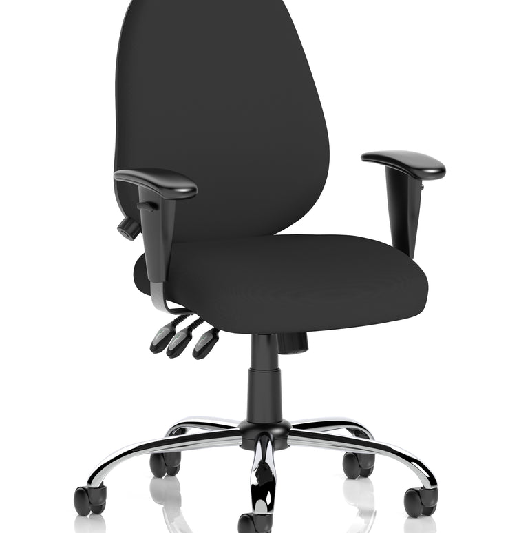 Lisbon Medium Back Task Operator Office Chair with Height Adjustable Arms