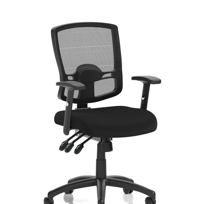 Portland III High Mesh Back Task Operator Office Chair with Arms