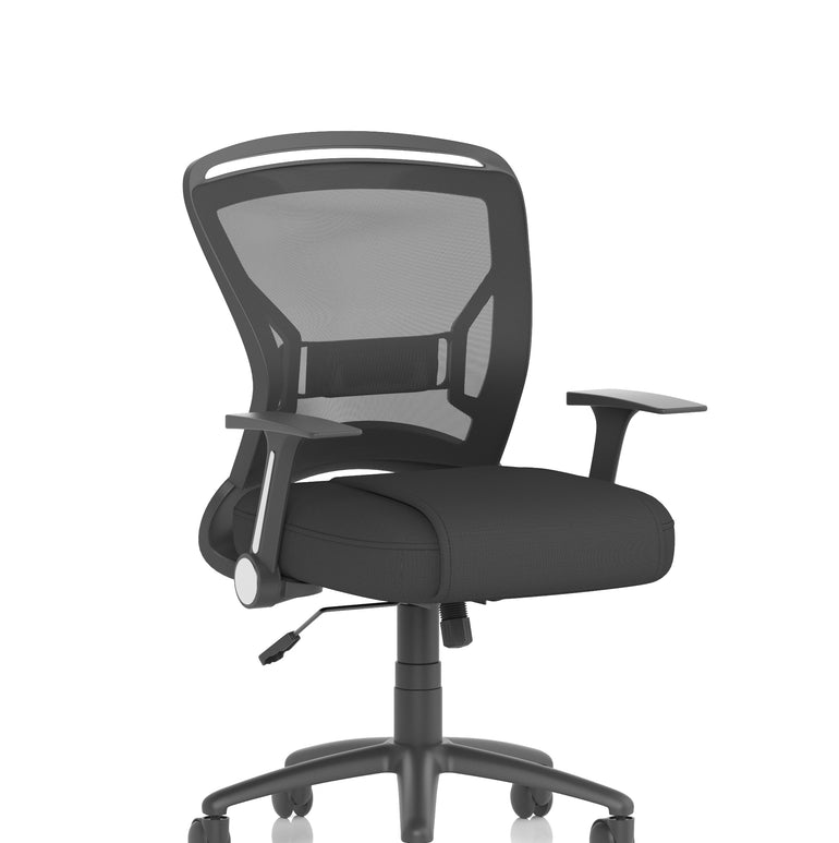 Zeus Medium Mesh Back Task Operator Office Chair with Arms