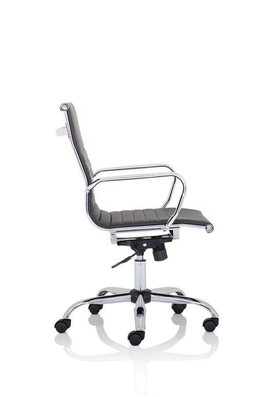 Nola Black Bonded Leather Executive Office Chair with Arms