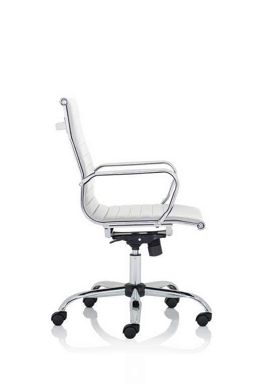 Nola Black Leather Executive Office Chair with Arms