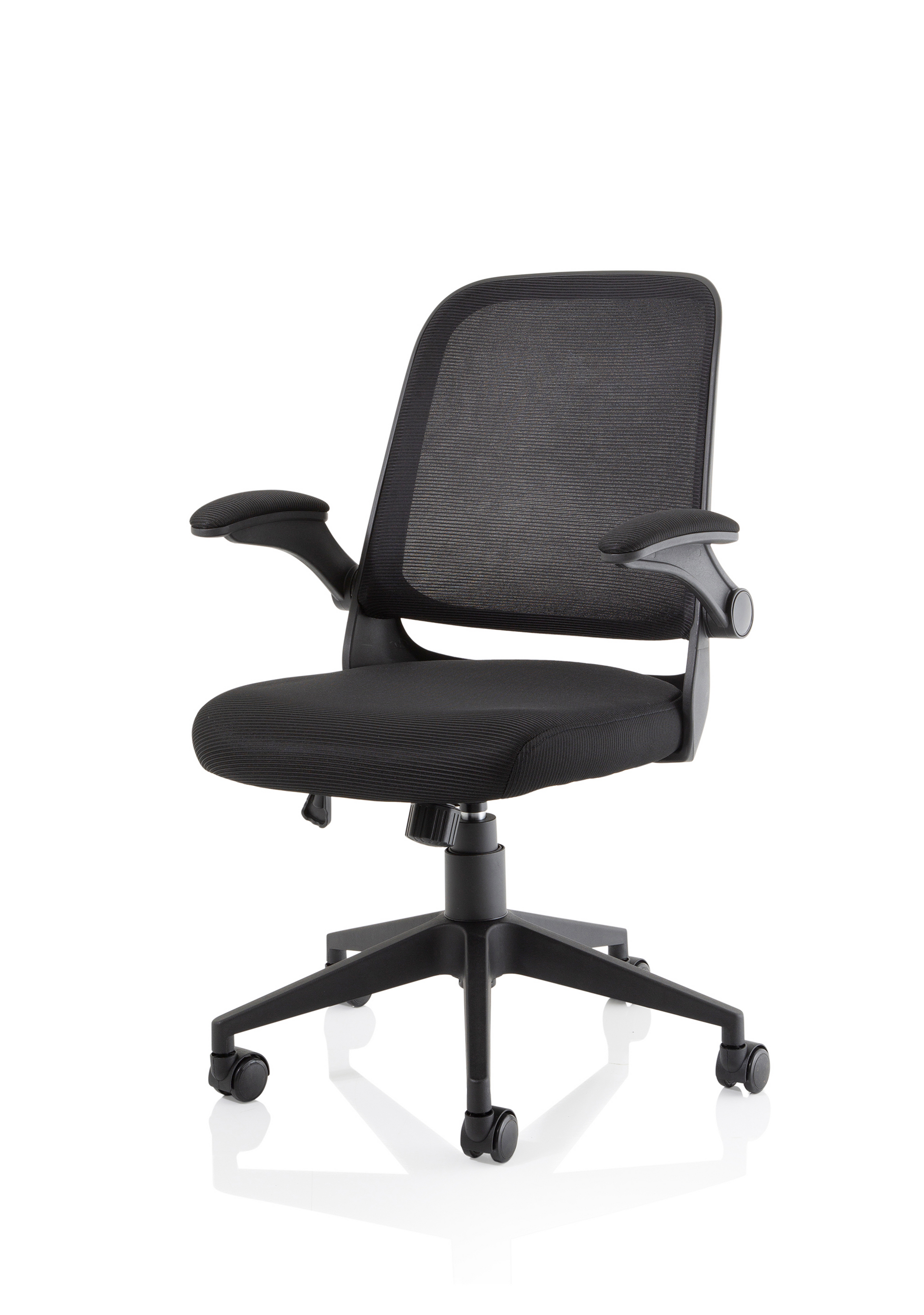 Crew Task Operator Mesh Chair With Folding Arms