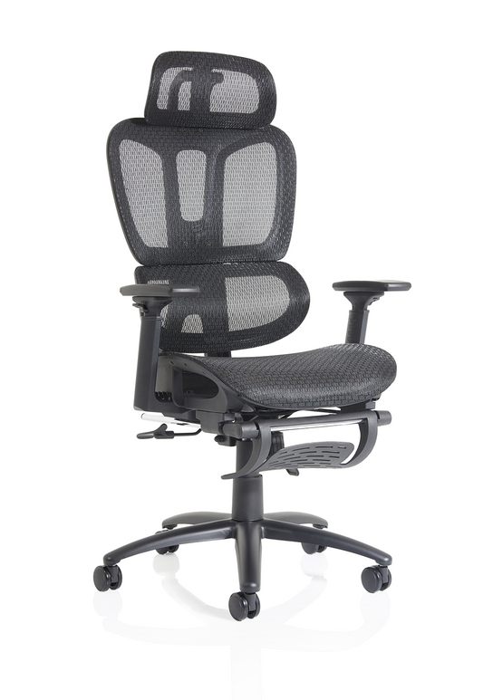 Horizon Executive Mesh Chair With Height Adjustable Arms and Footrest Dynamic Office Solutions