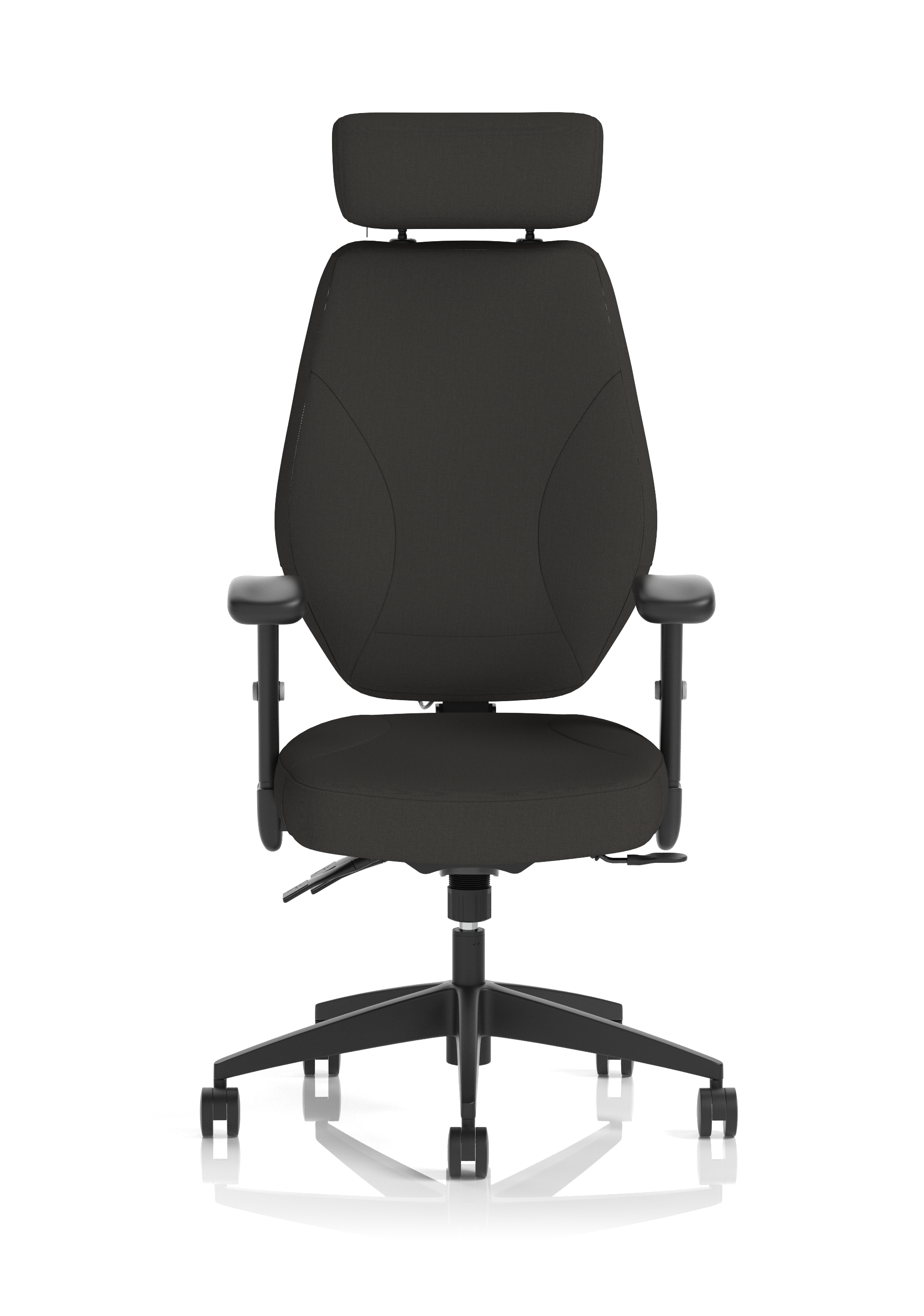 Nexus High Back Chair With Headrest Black Fabric