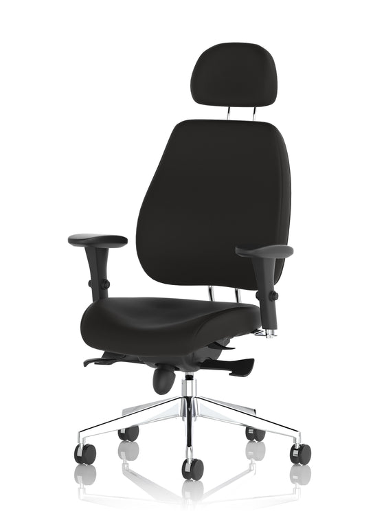 Chiro Plus High Back Ergonomic Posture Chair Black with Arms