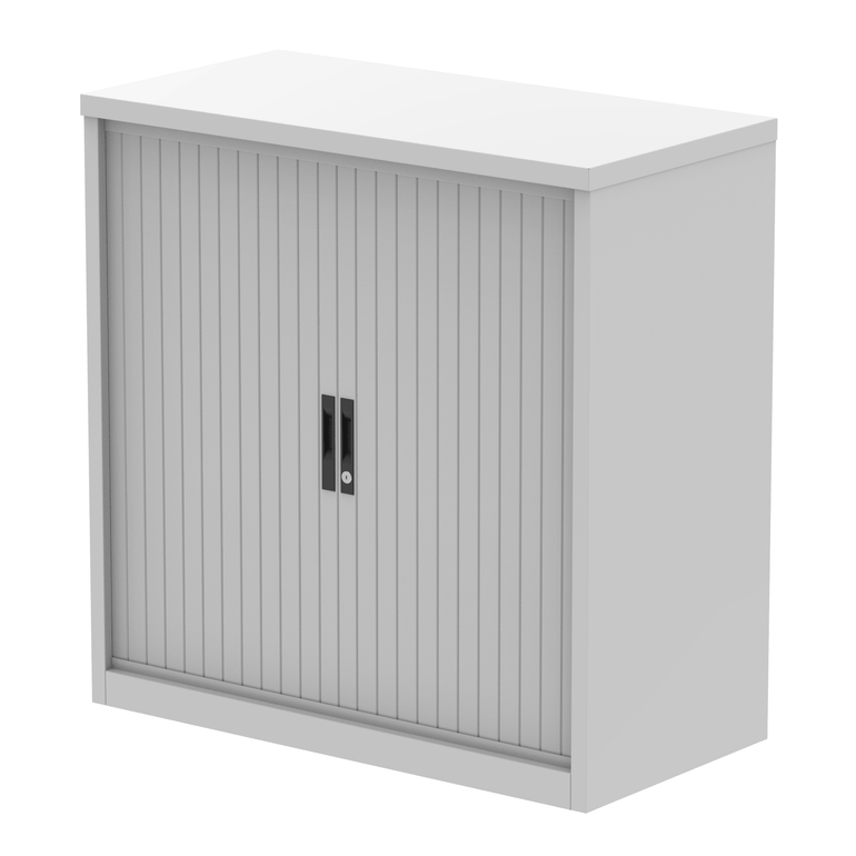 Qube Side Tambour Cupboard With Shelves