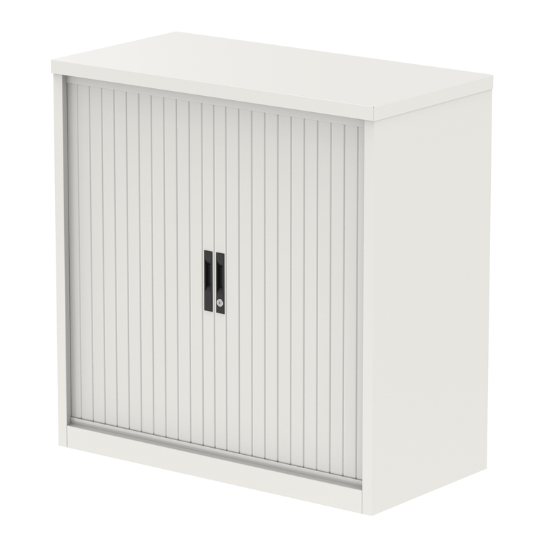 Qube Side Tambour Cupboard With Shelves