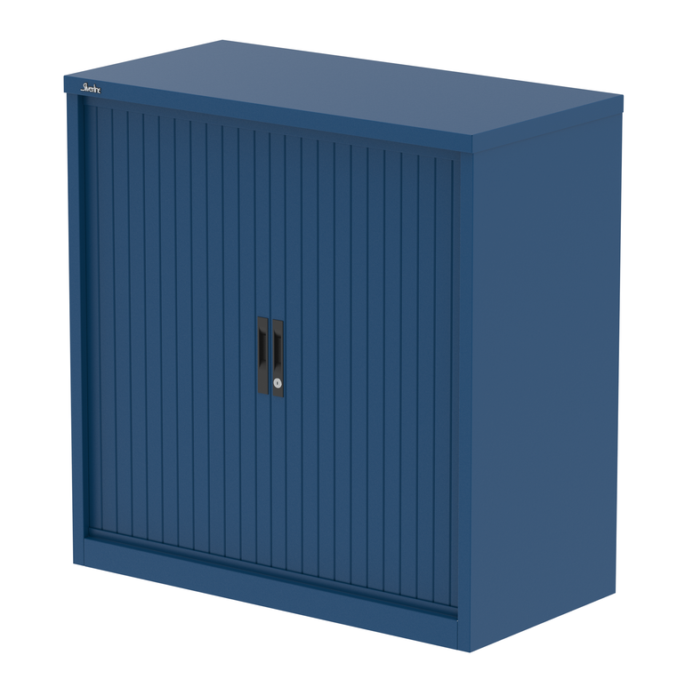 Qube Side Tambour Cupboard With Shelves