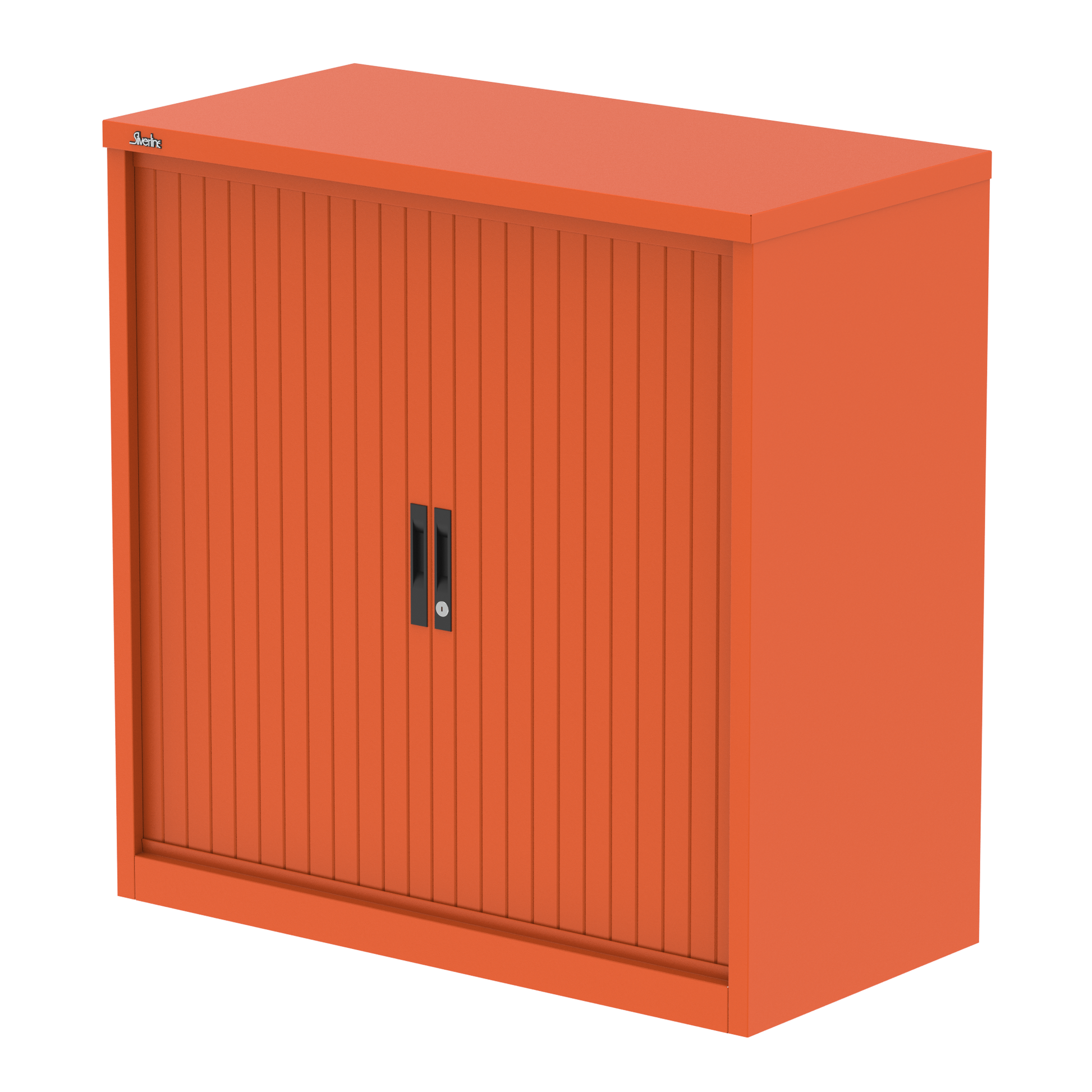 Qube Side Tambour Cupboard With Shelves