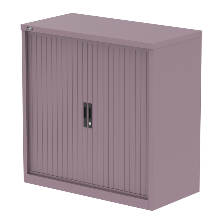Qube Side Tambour Cupboard With Shelves