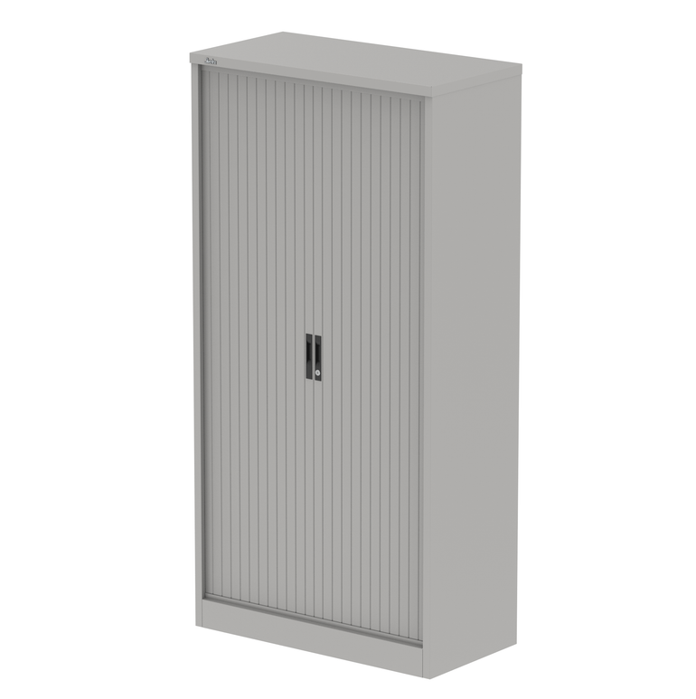 Qube Side Tambour Cupboard With Shelves