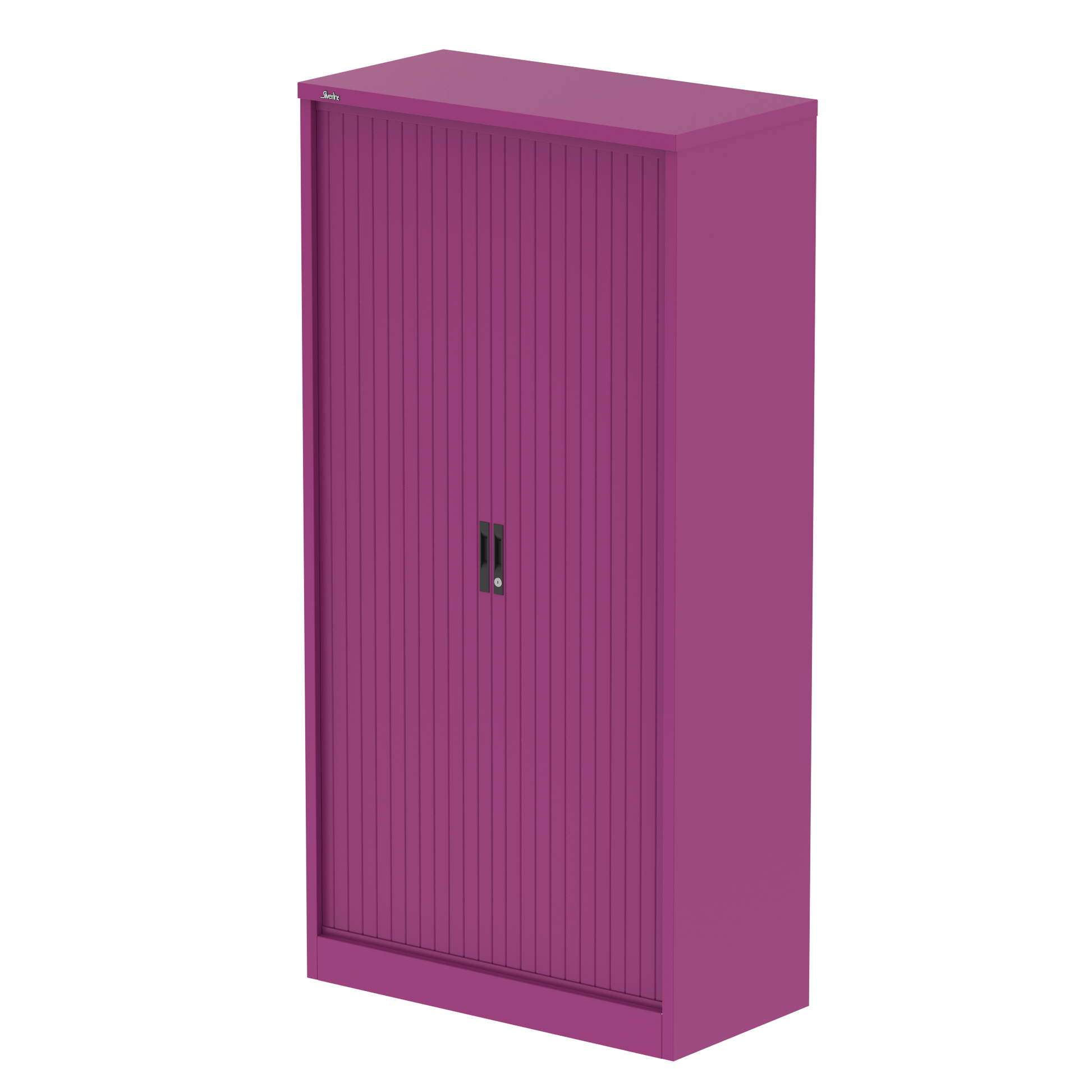 Qube Side Tambour Cupboard With Shelves