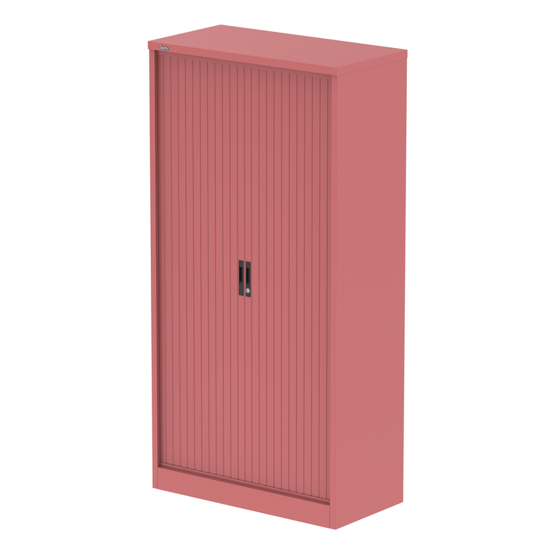 Qube Side Tambour Cupboard With Shelves
