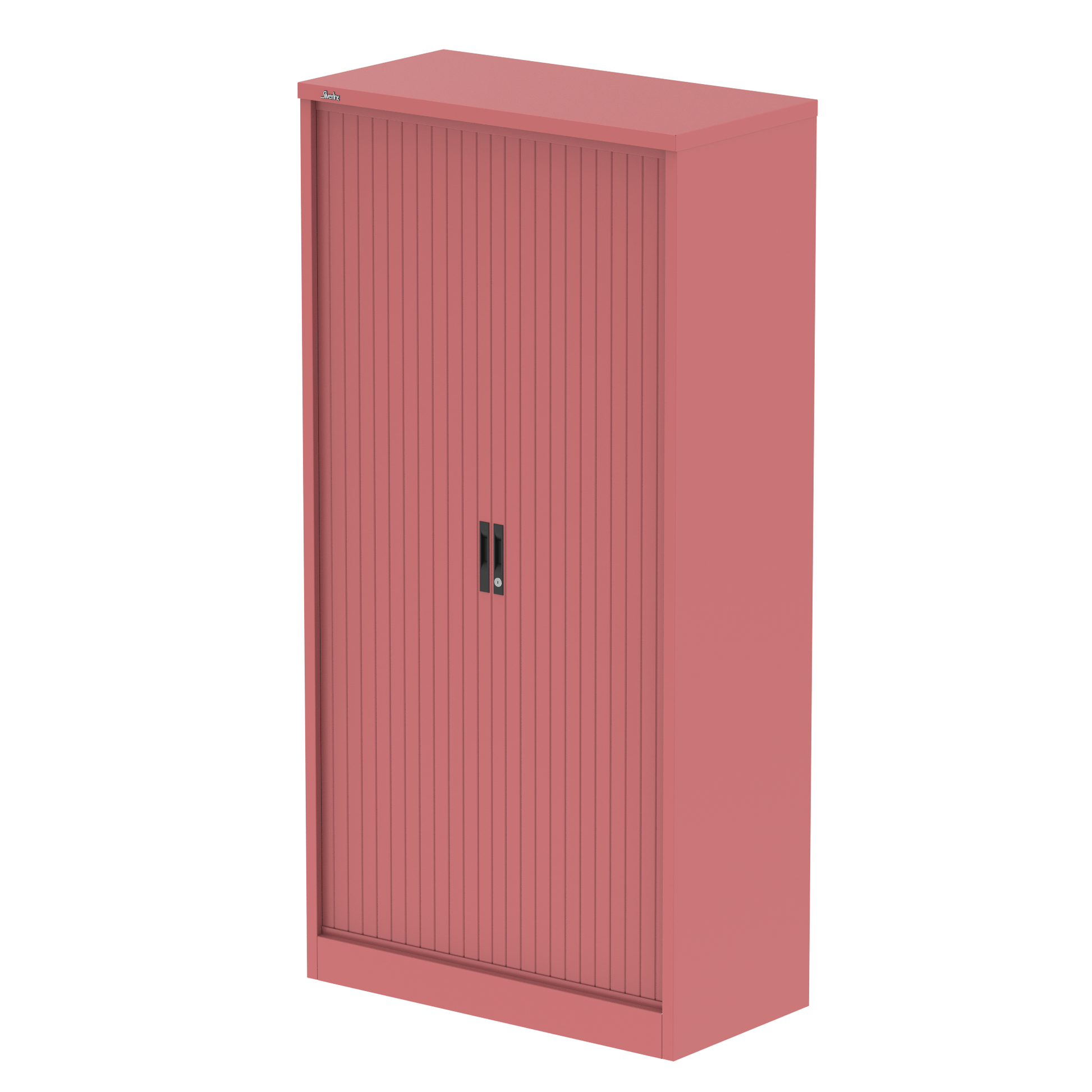 Qube Side Tambour Cupboard With Shelves